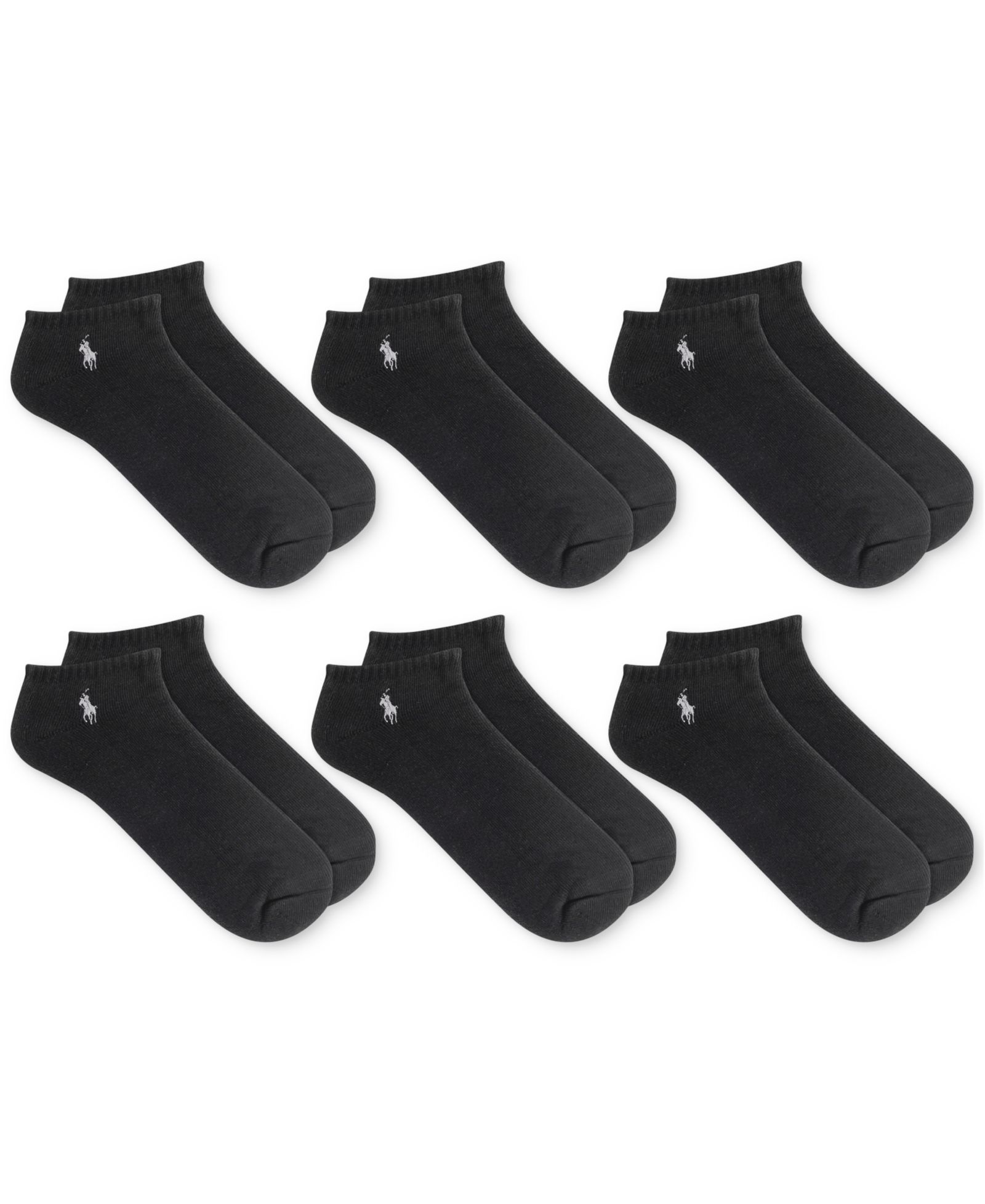 Polo Ralph Lauren Men's 6-Pack Performance Sport Low Cut Socks