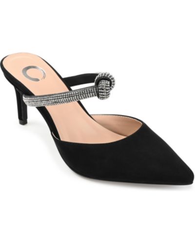 Journee Collection Женские Lunna Rhinestone Knot Slip-On Dress Pumps