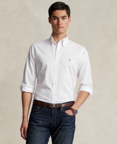 Polo Ralph Lauren мужская хлопковая рубашка Oxford, Purepress