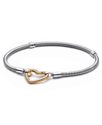 Браслет Pandora Moments Heart Closure Snake Chain