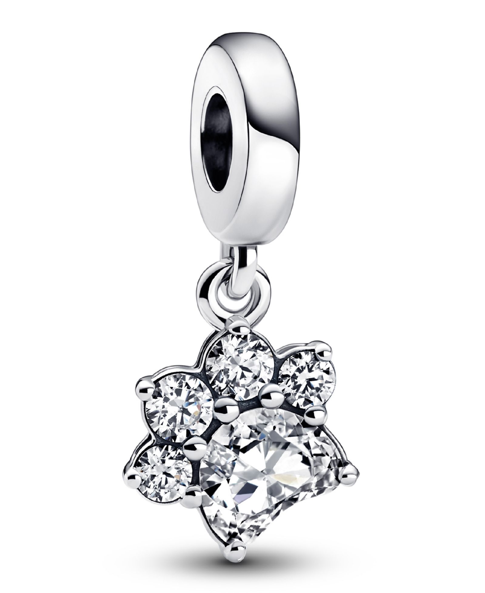 Подвеска Pandora Cubic Zirconia с отпечатком лапки