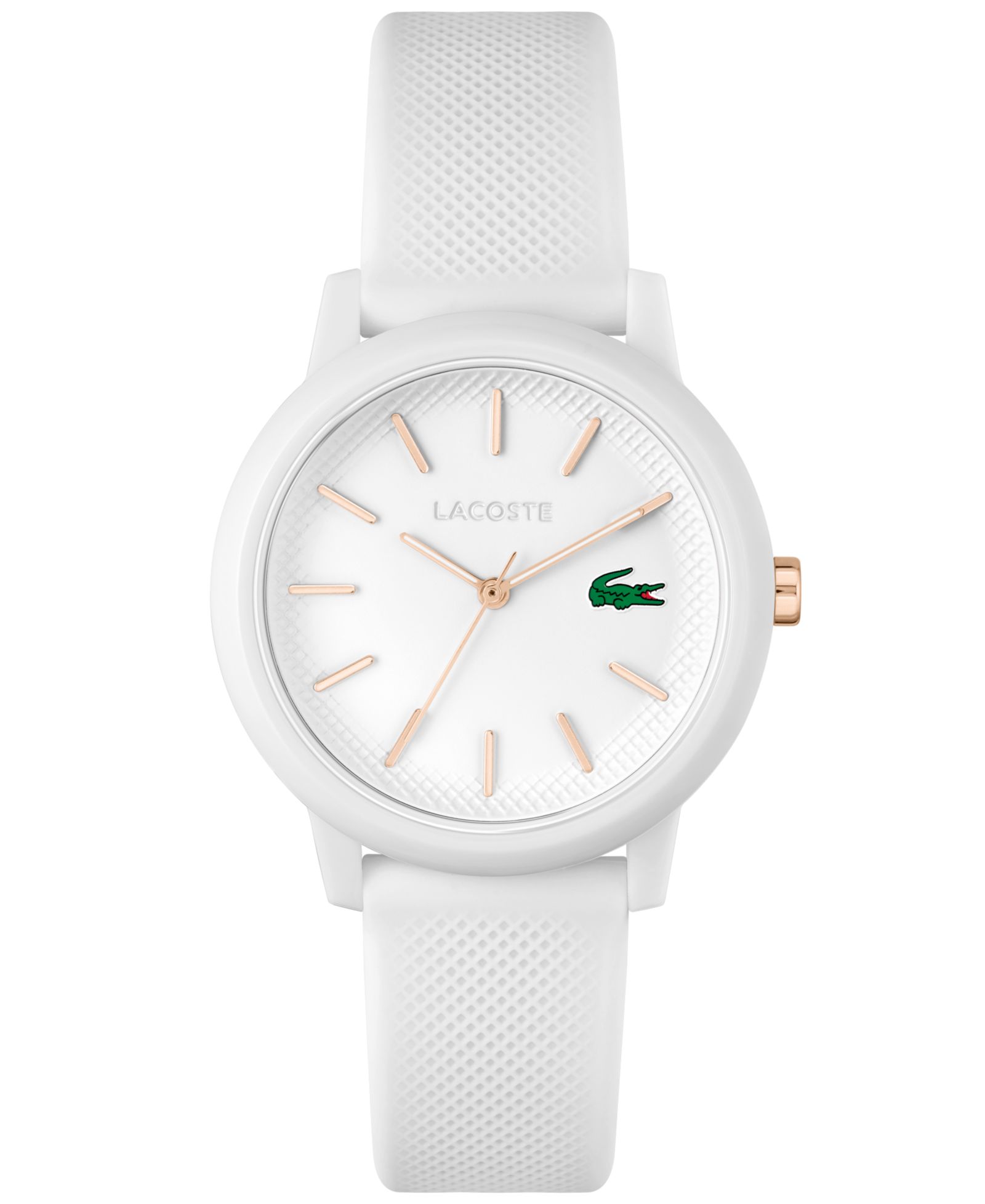 Lacoste Женские часы L.12.12 с силиконовым ремешком White, 36mm