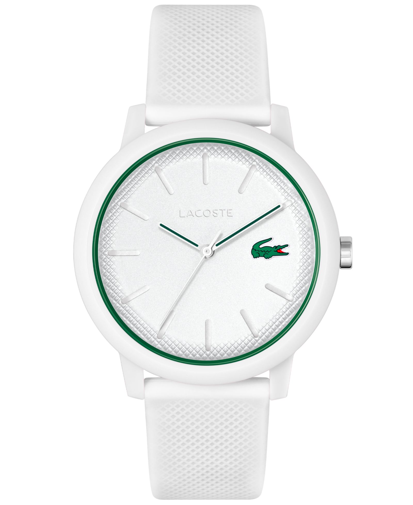 Lacoste Men's L.12.12 White Silicone Strap Watch 42mm