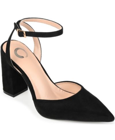 Туфли Journee Collection Women's Tyyra Ankle Strap Block Heel Pumps