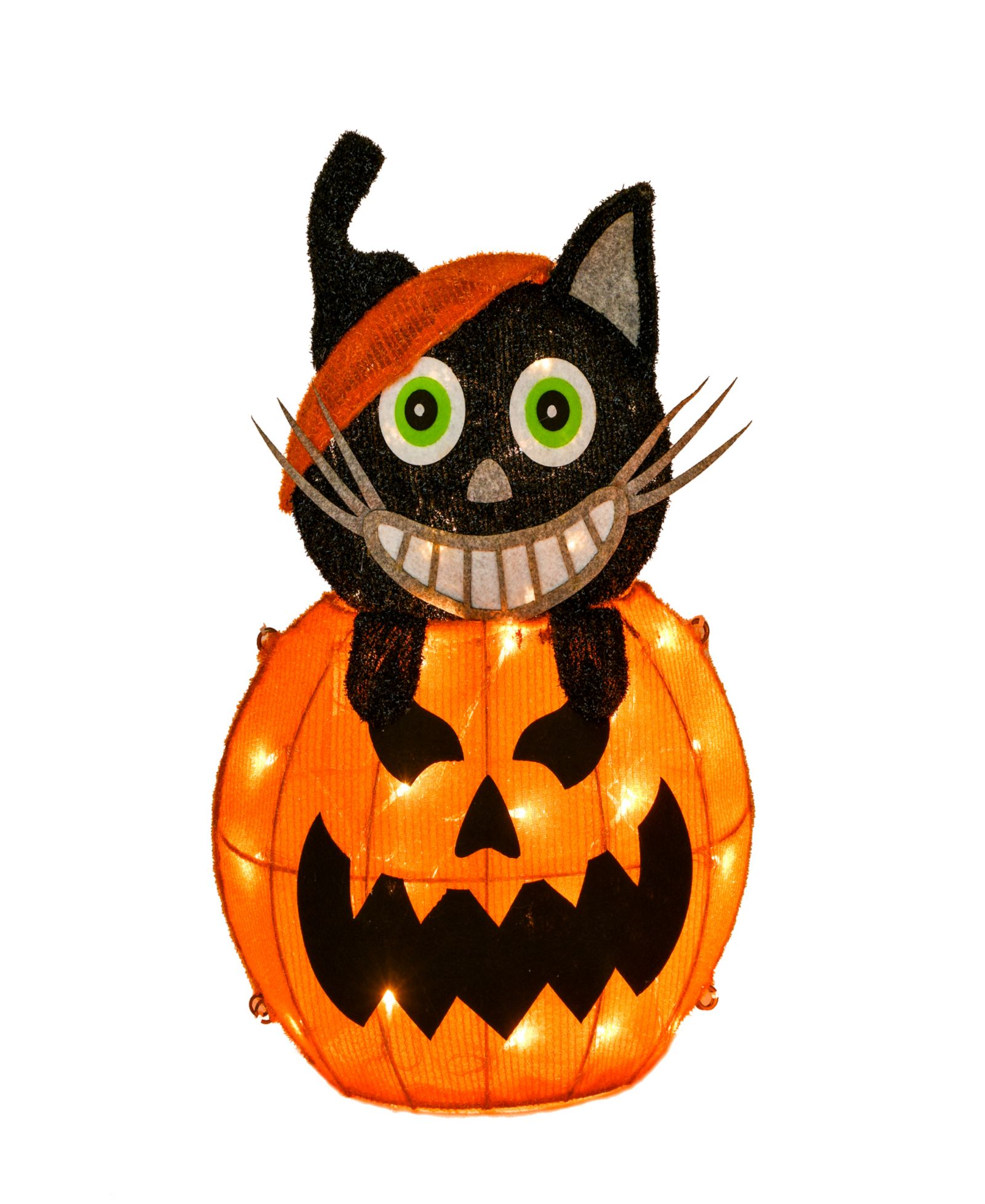Декоративное украшение National Tree Company 23" Pre-Lit Pumpkin and Cat