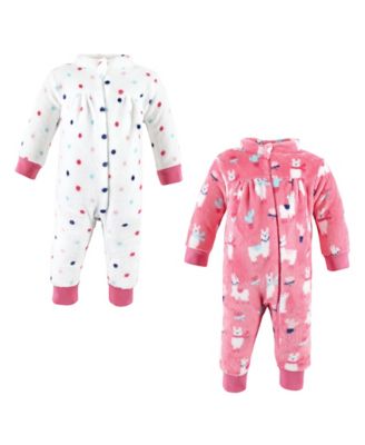 Hudson Baby Baby Girls Hudson Plush Jumpsuits