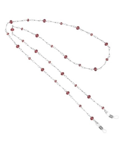 Держатель для очков 2028 Silver-Tone Amethyst Purple Color