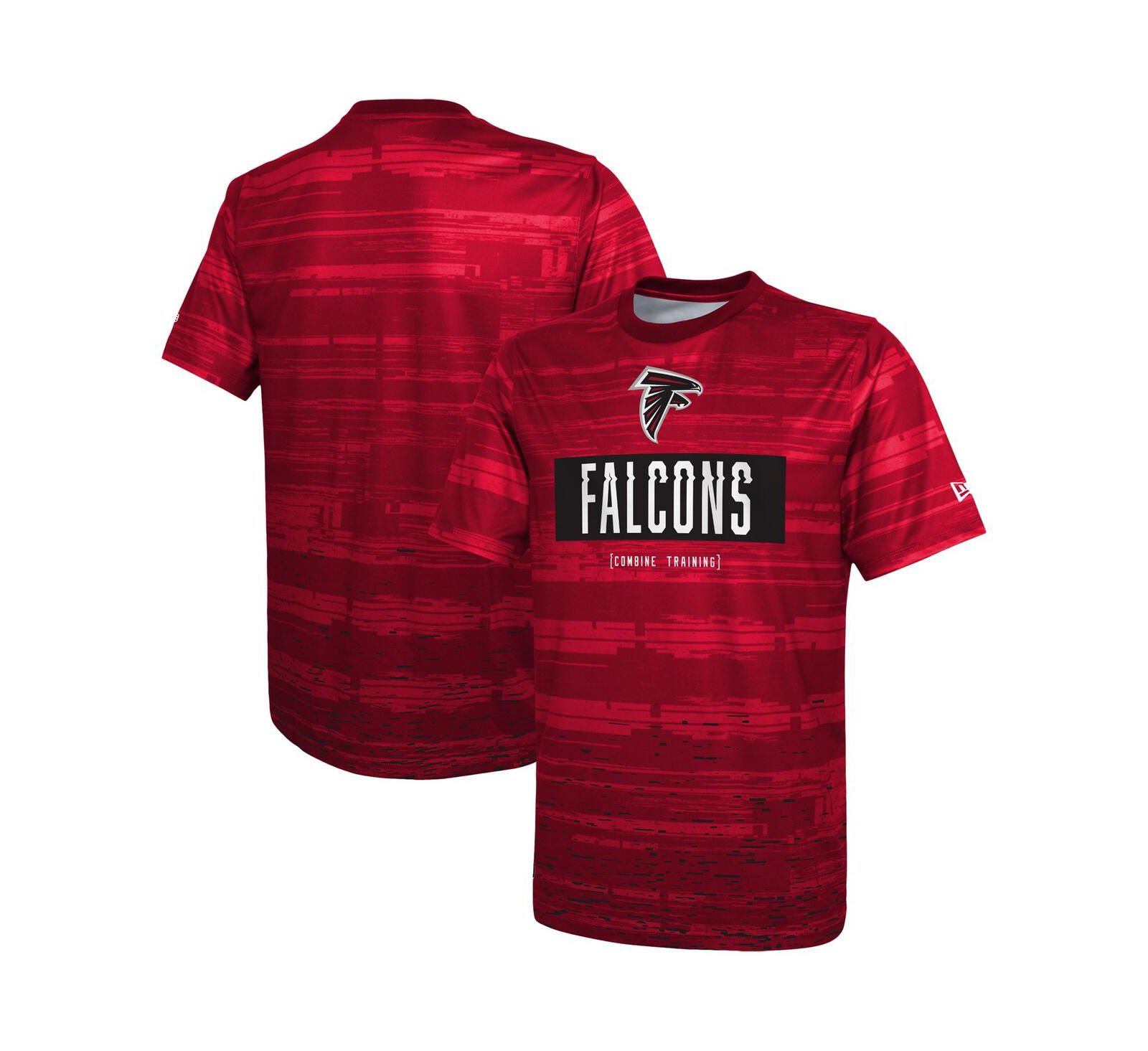 Мужская футболка New Era Red Atlanta Falcons Combine Authentic Sweep