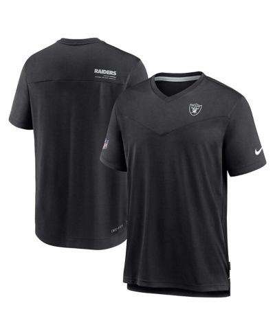 Мужская футболка Nike Black Las Vegas Raiders 2022 Sideline Coach Chevron Lock Up Performance V-Neck T-shirt