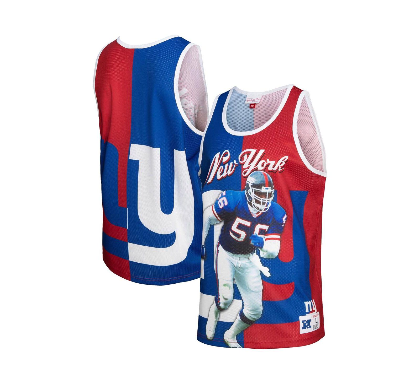 Мужская майка с графикой Mitchell & Ness Lawrence Taylor Royal, красная, New York Giants
