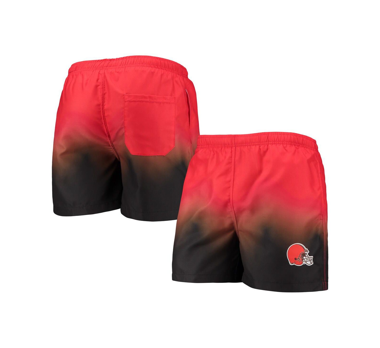 FOCO Мужские плавательные шорты Cleveland Browns с эффектом окрашивания, оранжево-коричневые