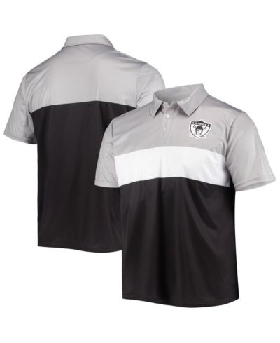 Мужское поло FOCO Las Vegas Raiders Retro Colorblock серебристый/черный