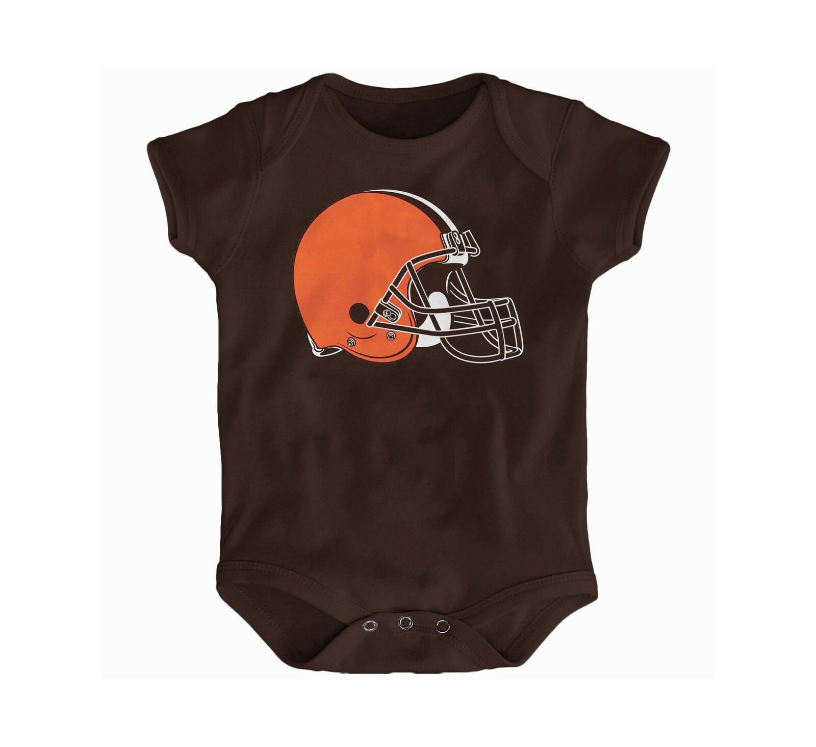 Боди для новорожденных мальчиков и девочек Brown Cleveland Browns Team Logo