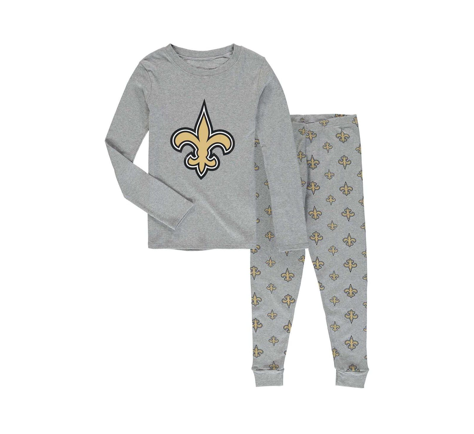 Детский комплект Outerstuff Heathered Gray New Orleans Saints T-shirt and Pants Sleep Set