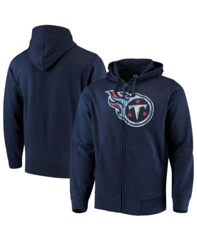 Men's G-III Sports by Carl Banks Navy Tennessee Titans Primary Logo Full-Zip Hoodie