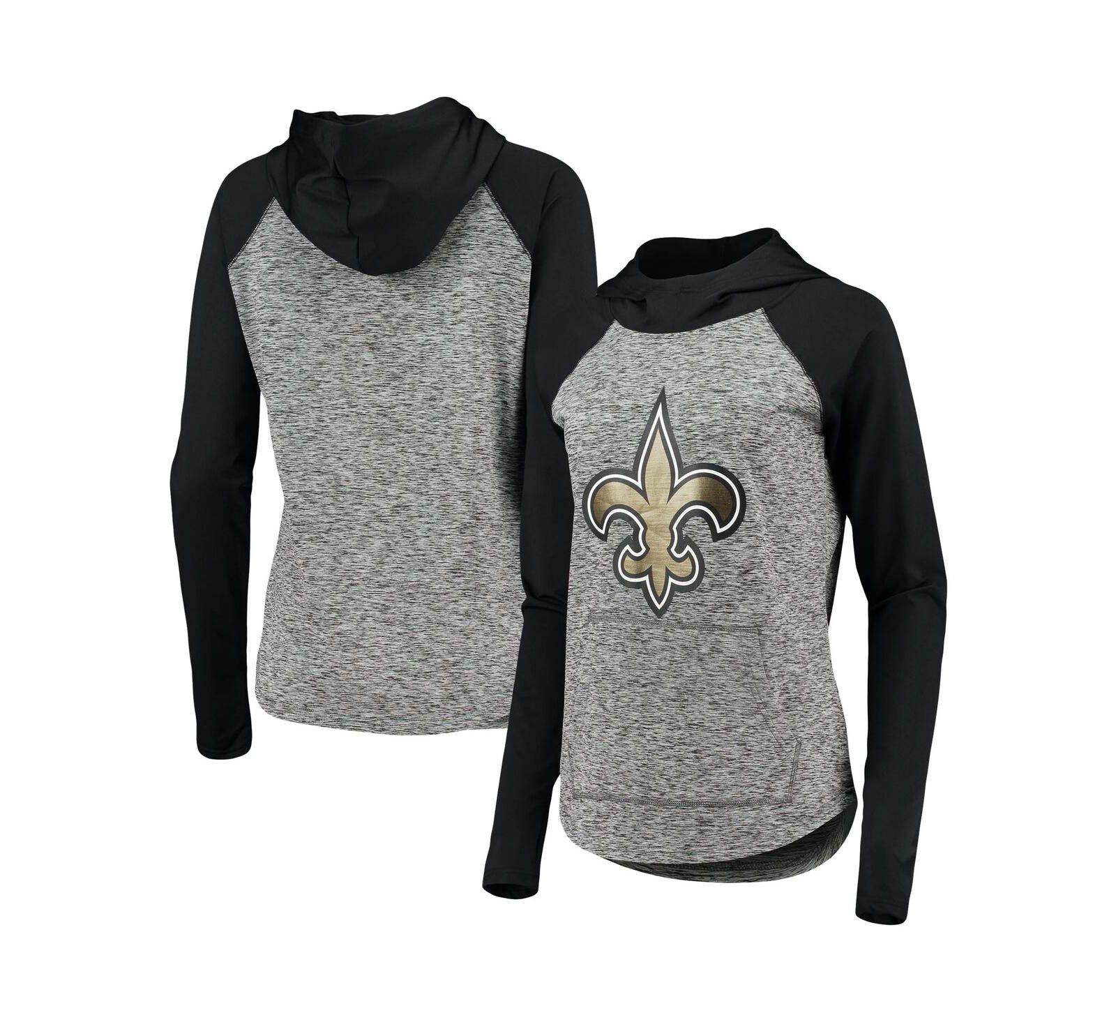 Женское худи G-III 4Her by Carl Banks New Orleans Saints Championship Ring, серое с черным меланжем