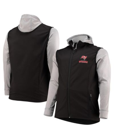 Мужская толстовка Dunbrooke Black and Gray Tampa Bay Buccaneers Big and Tall Alpha с полной молнией