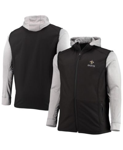 Мужское худи Dunbrooke Black and Gray New Orleans Saints Big and Tall Alpha Full-Zip