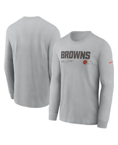 Nike Мужская спортивная футболка с длинным рукавом Cleveland Browns