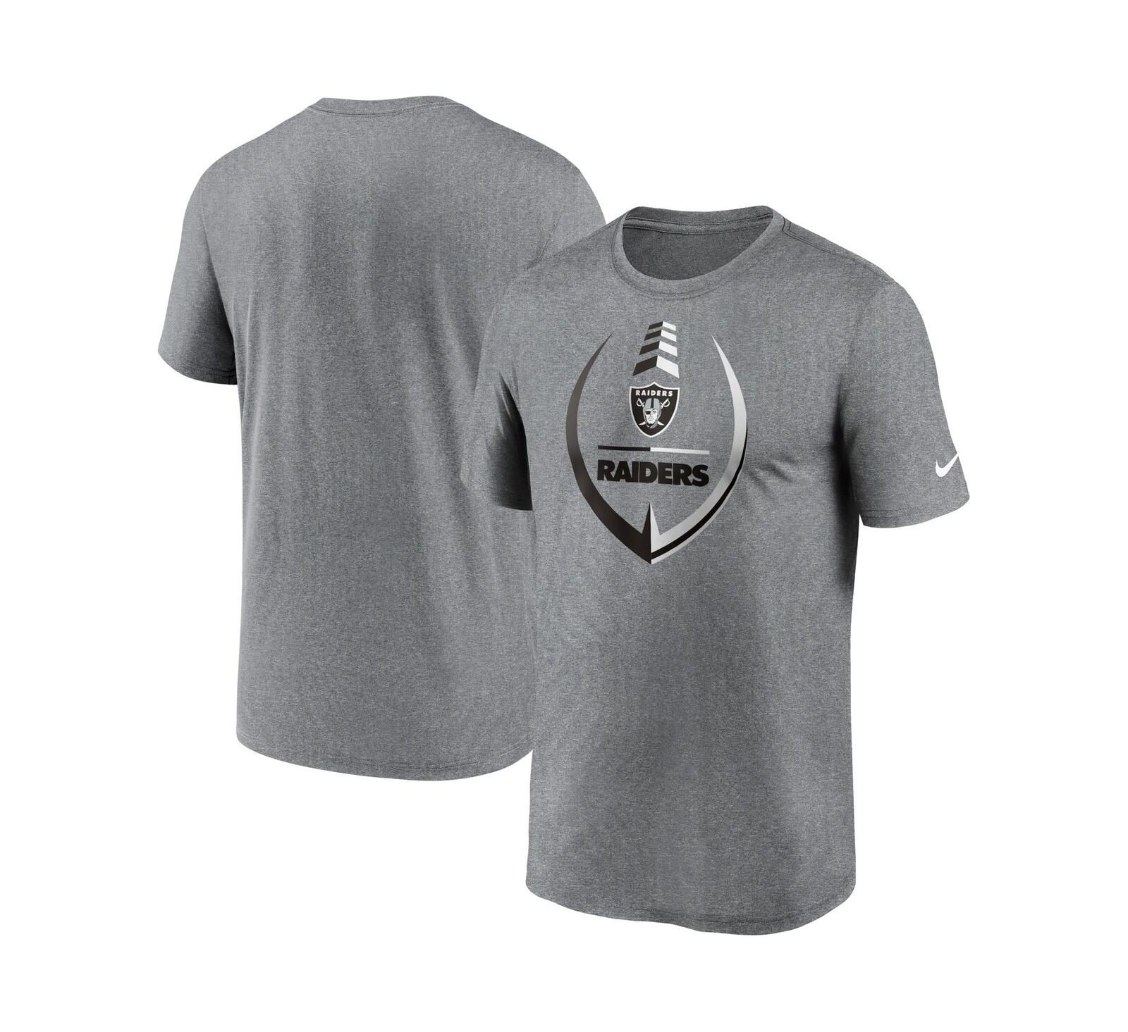 Men's Nike Heathered Gray Las Vegas Raiders Icon Legend Performance T-shirt