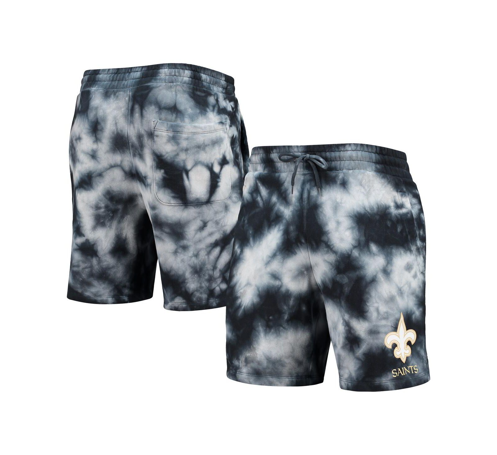 Мужские шорты New Era Black New Orleans Saints Tie-Dye