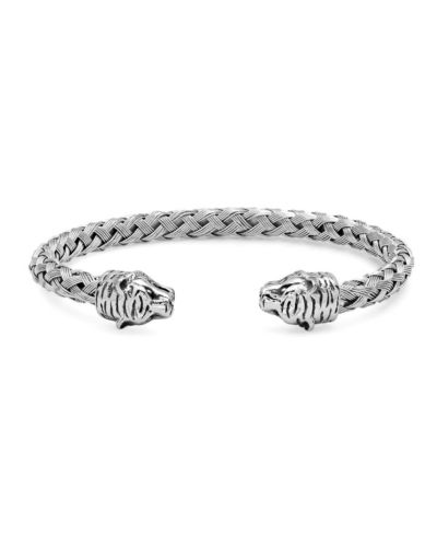 Браслет STEELTIME с тигровой головой из плетеной проволоки
