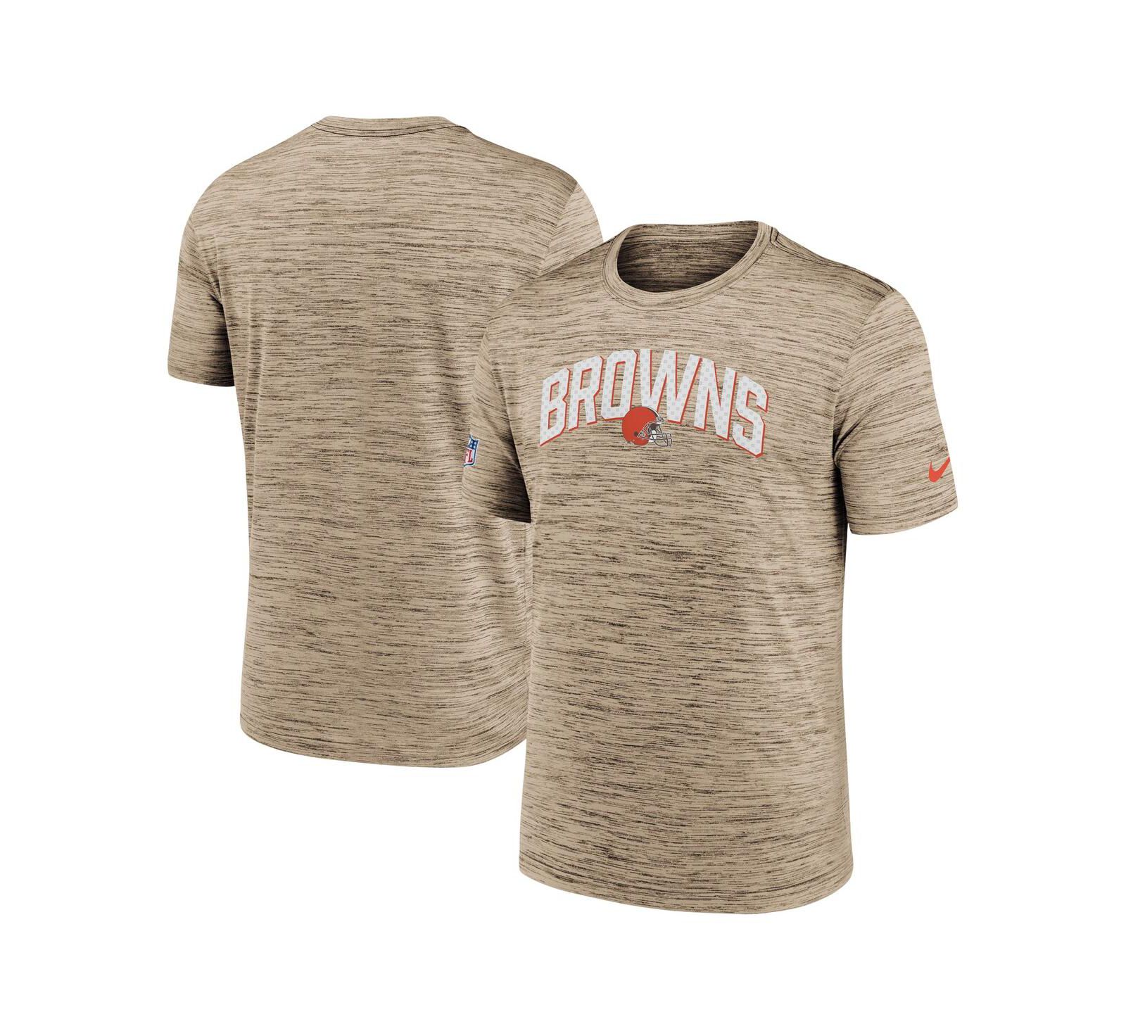 Мужская спортивная футболка Nike Brown Cleveland Browns Sideline Velocity Athletic Stack Performance