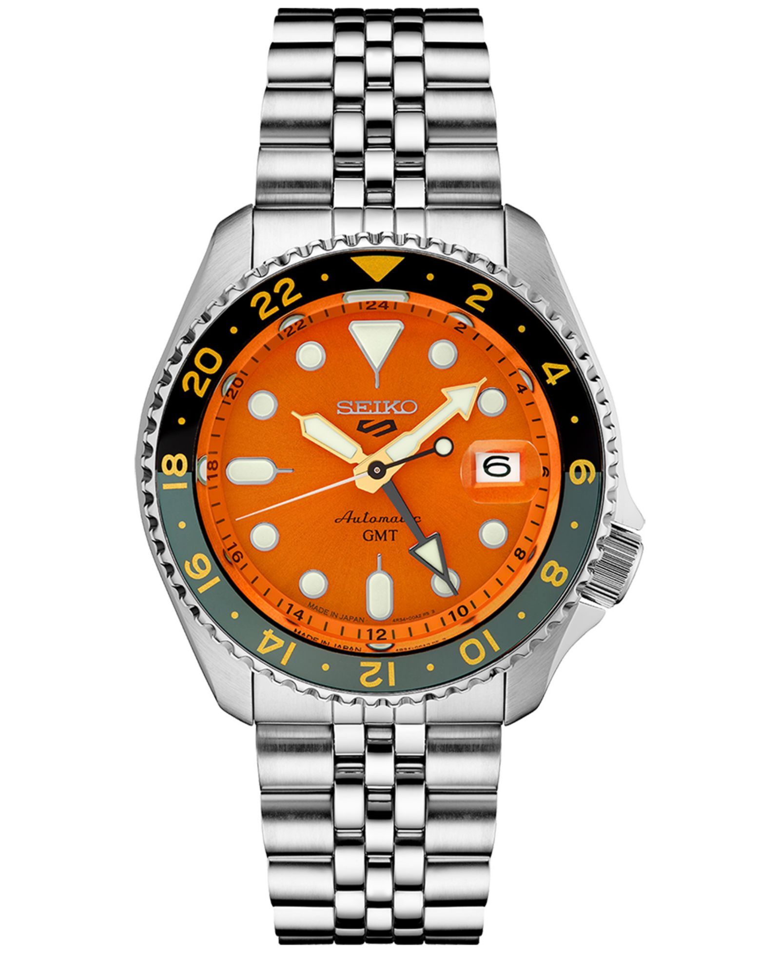 Мужские часы Seiko Automatic 5 Sports Stainless Steel Bracelet 43mm