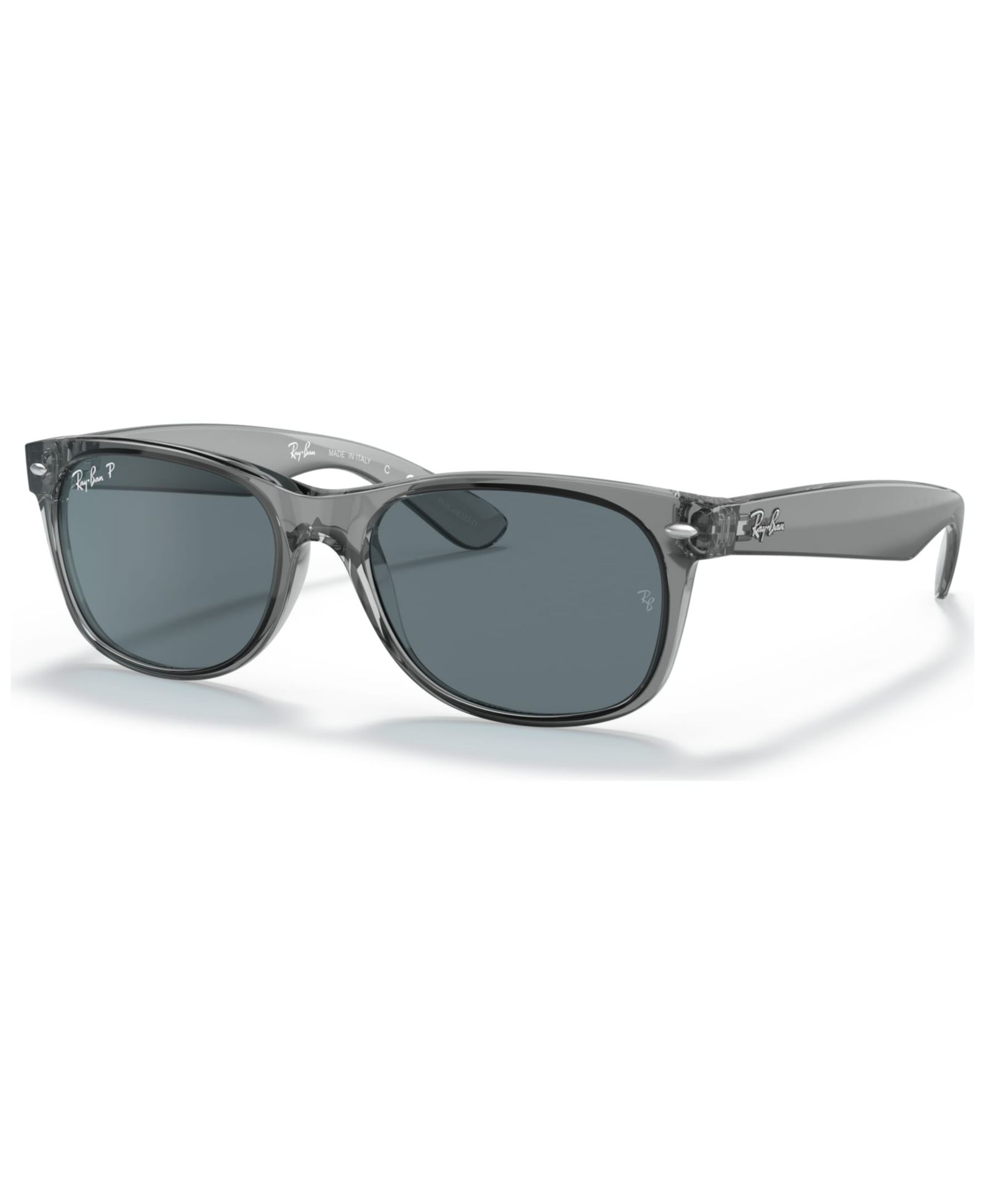 Ray-Ban Unisex New Wayfarer Classic 55 Polarized Low Bridge Fit Sunglasses, RB2132F55-P