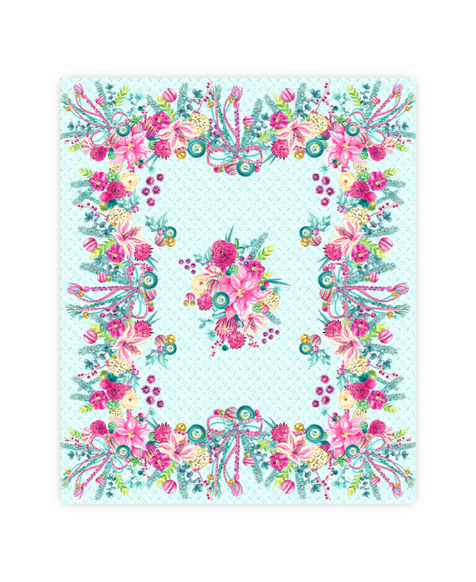 Laural Home Boho Christmas Tablecloth, 70" x 84"