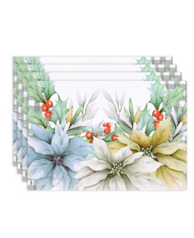 Laural Home Glad Tidings набор из 4 подстановочных салфеток 13" x 19"