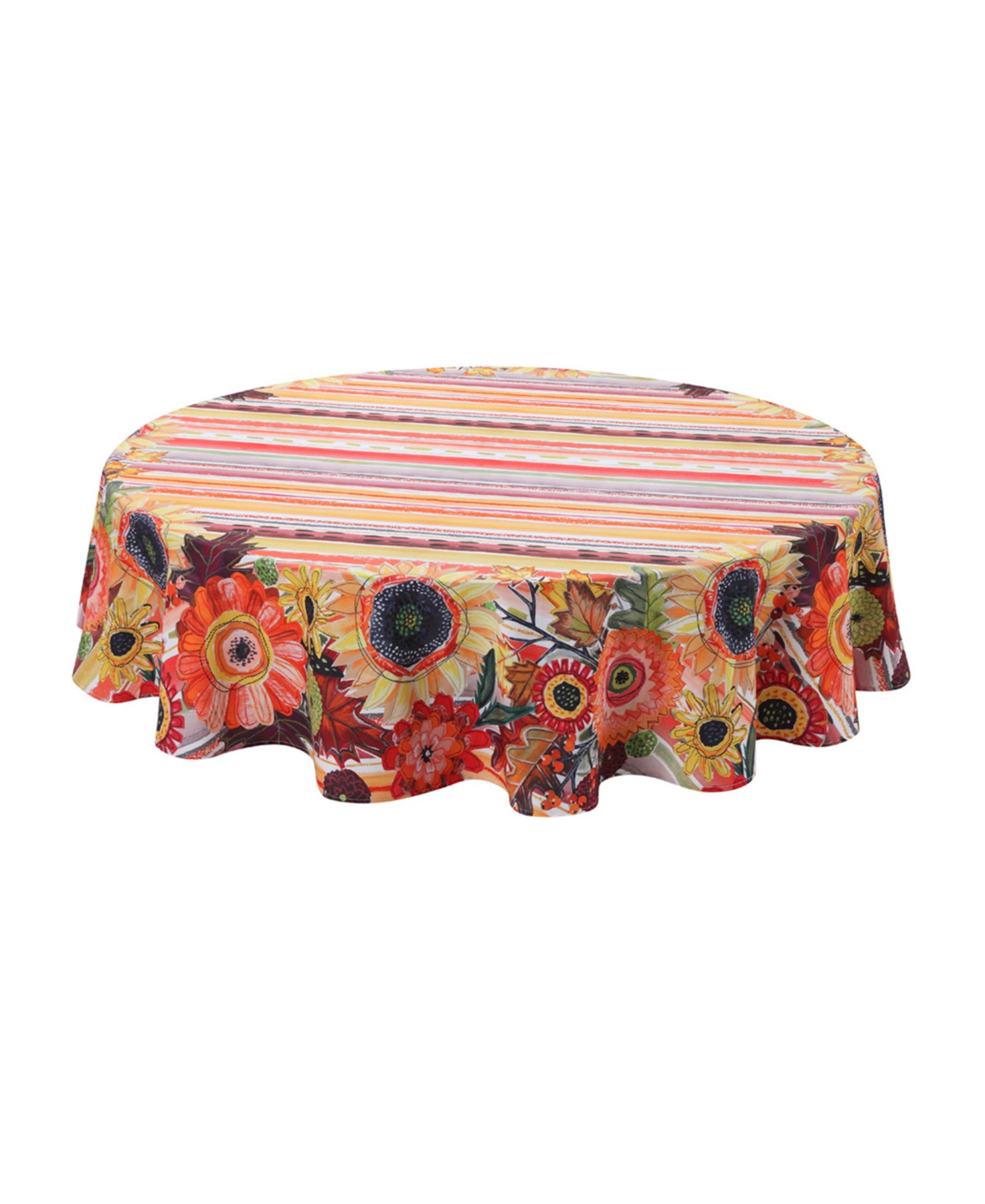 Круглая скатерть Laural Home Harvest Snippets, 70"