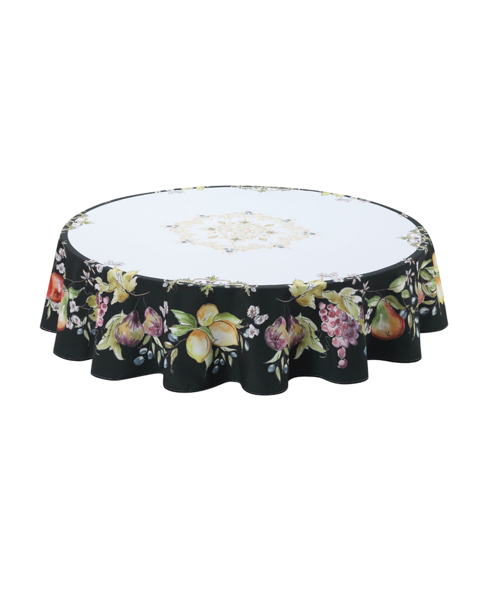 Круглая скатерть Laural Home Tuscan Fruit Sketch 70"