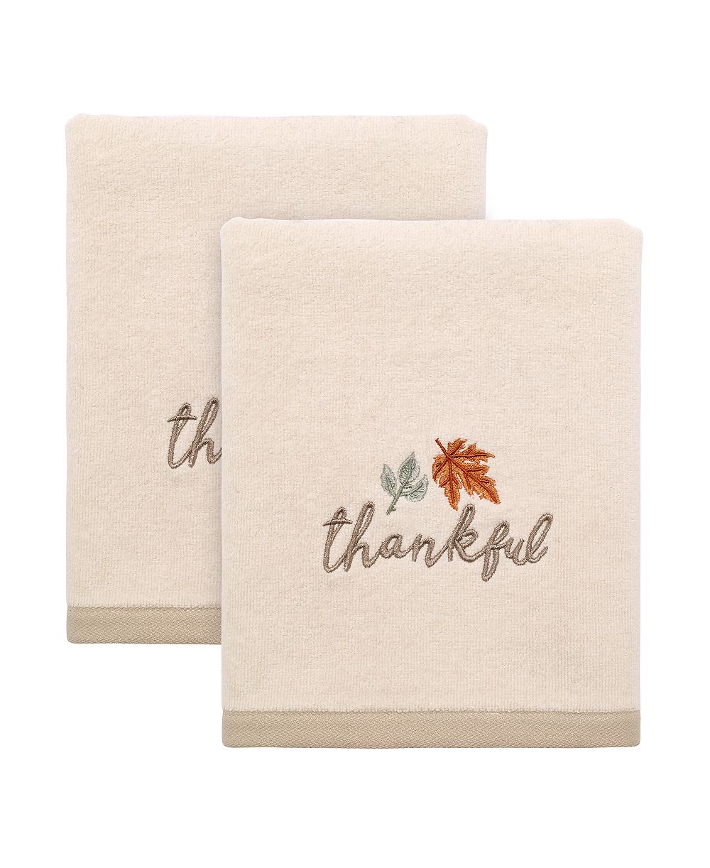 Набор банных полотенец Avanti Grateful Patch Harvest Cotton 2-Pc., 30" x 16"