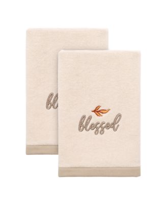 Avanti Grateful Patch Harvest 2-Pc. Fingertip Towel Set, 18" x 12"