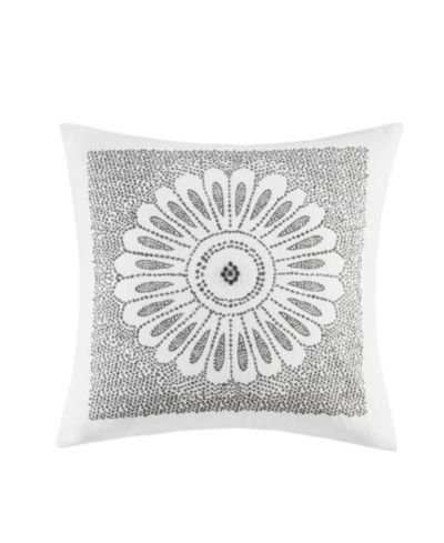 Декоративная хлопковая подушка INK+IVY Sofia Embroidered, 20" x 20"