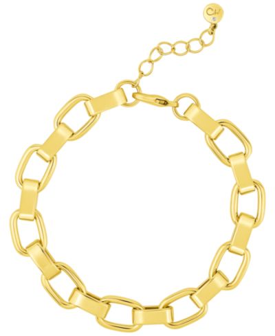 And Now This браслет цепь из полированной латуни с напылением 18K Gold