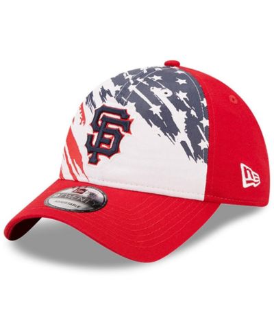 Мужская регулируемая кепка New Era Red San Francisco Giants 2022 4Th Of July 9TWENTY