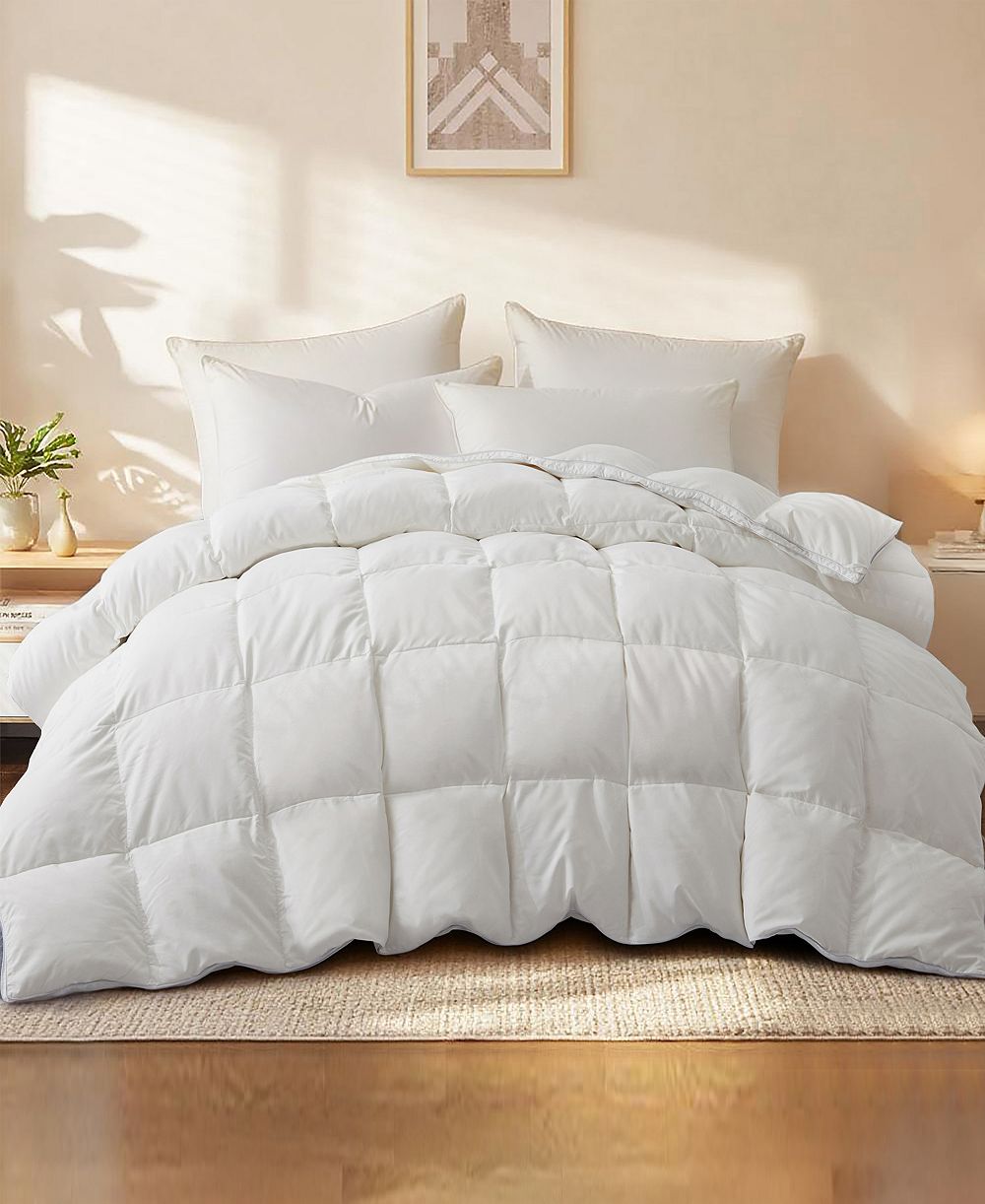 Стеганое одеяло UNIKOME Medium Weight Extra Soft Goose Feather Fiber, King