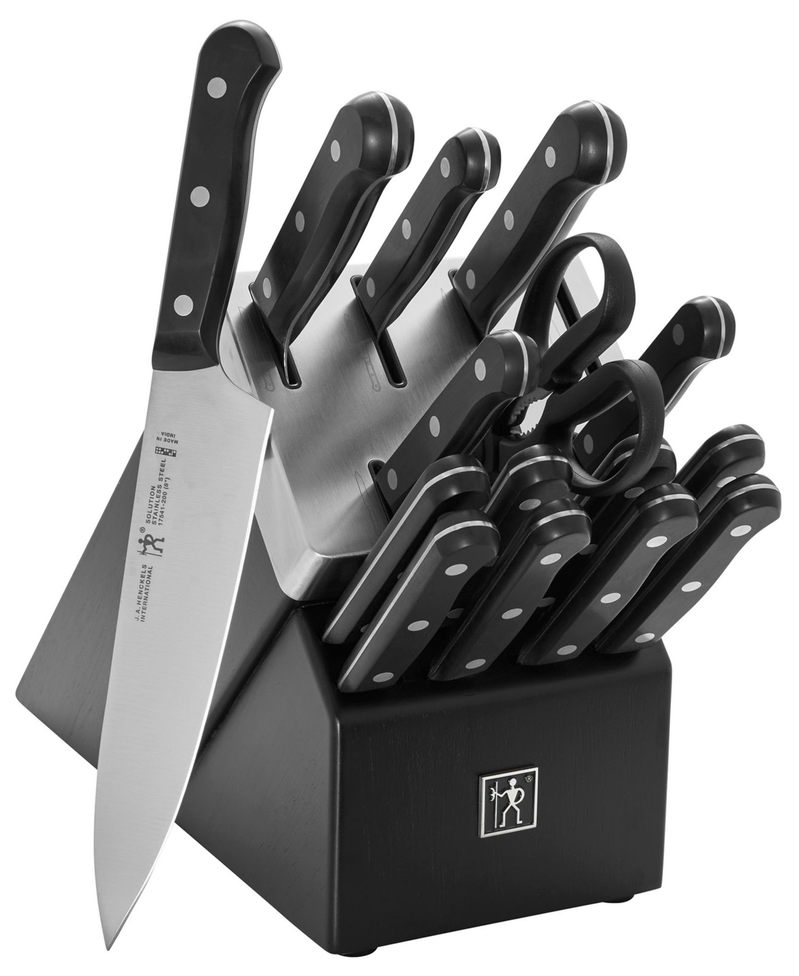 HENCKELS Solution Self-Sharpening Knife Block Set, 16 Piece