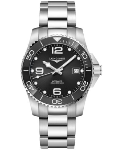 Часы Longines HydroConquest Unisex Swiss Automatic, стальной браслет, 39mm