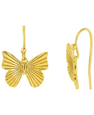 And Now This серьги-капли в виде бабочки с позолотой 18K