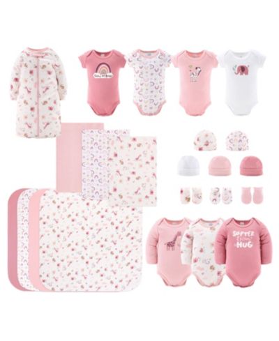 Подарочный набор The Peanutshell Baby Girls Newborn Shower Gift Set, Pink