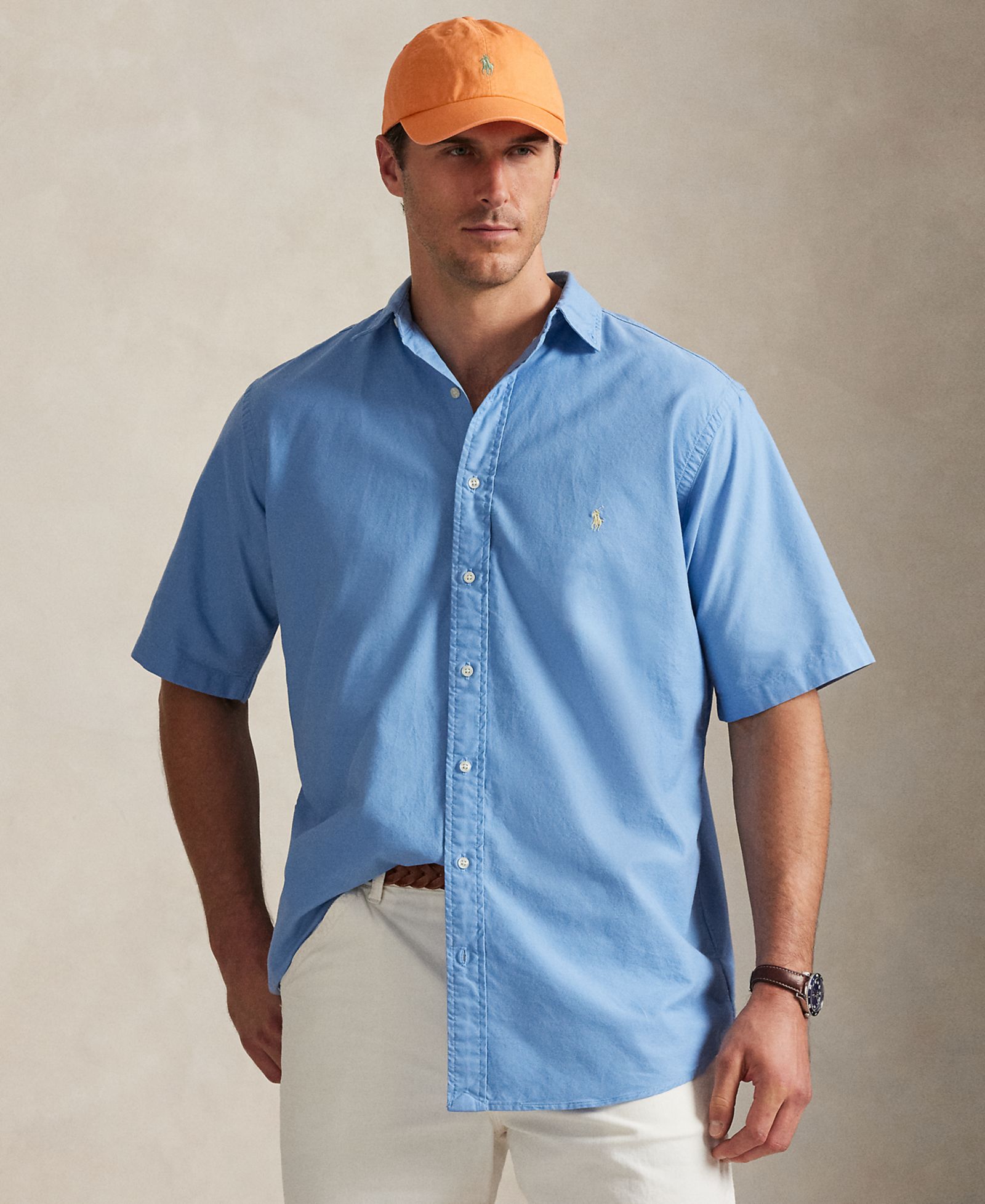 Polo Ralph Lauren Мужская рубашка Oxford с окрашиванием ткани
