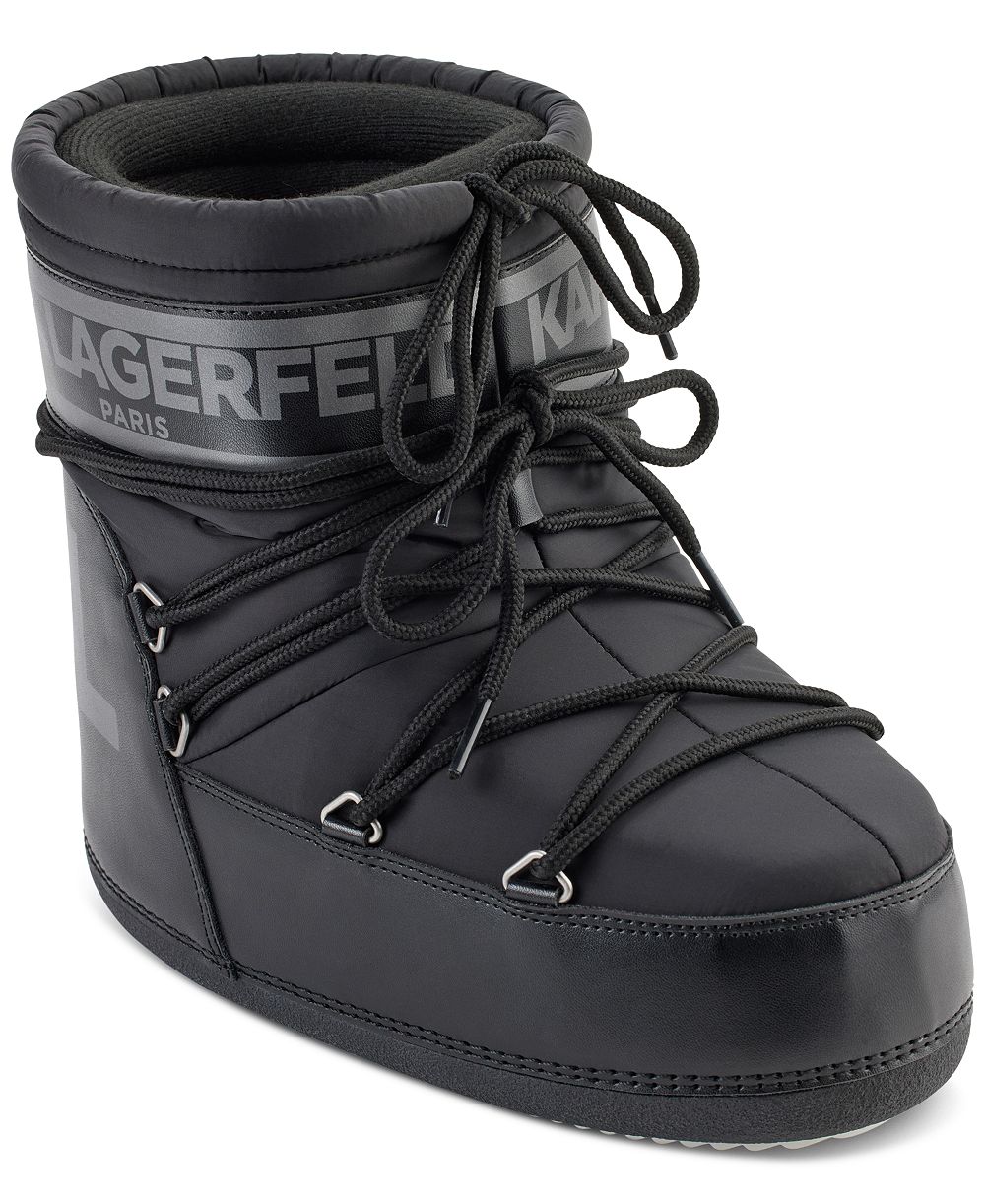 KARL LAGERFELD PARIS Women's Pavan Lace-Up Winter Booties