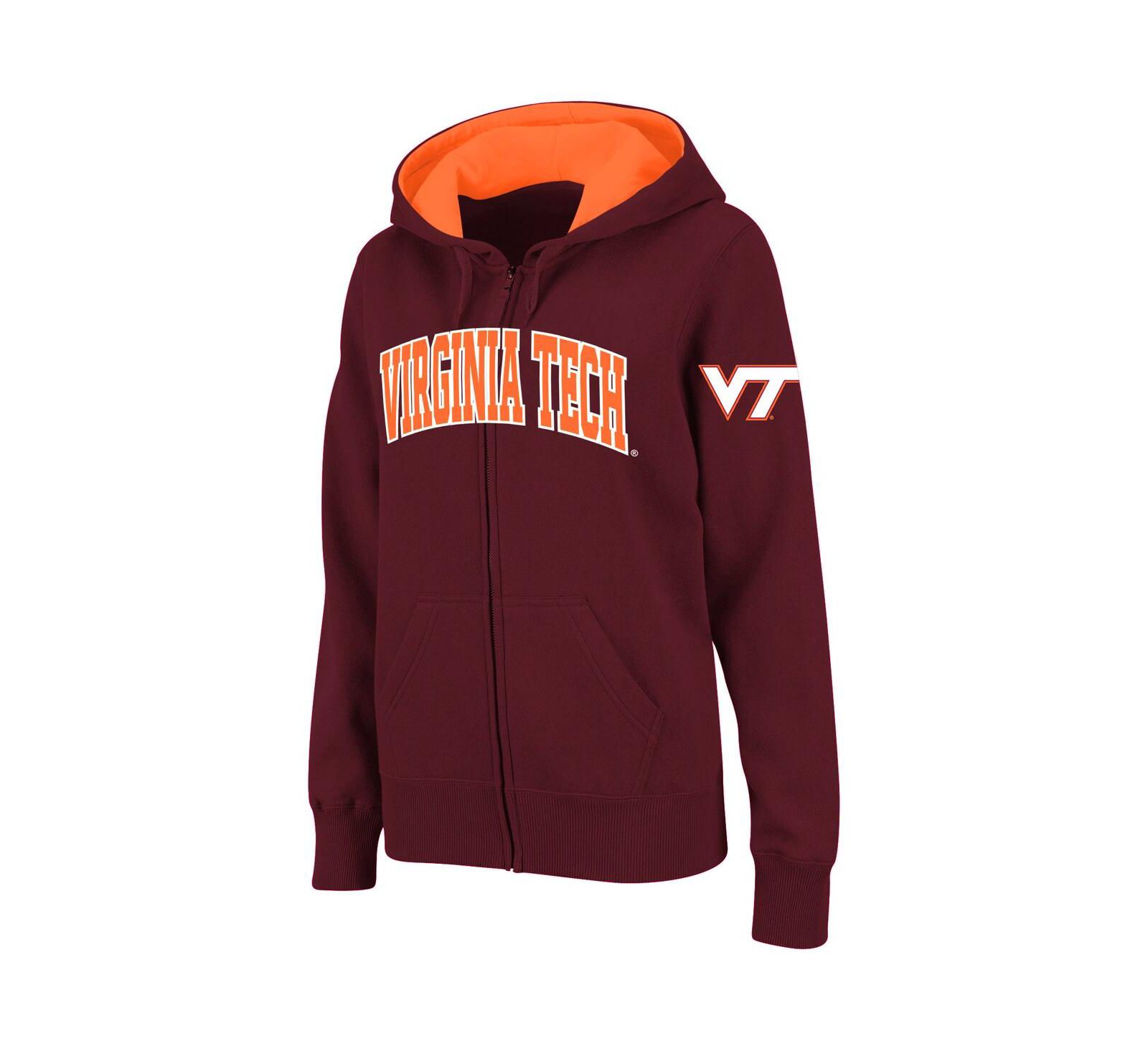 Colosseum Женский худи на молнии Virginia Tech Hokies Maroon