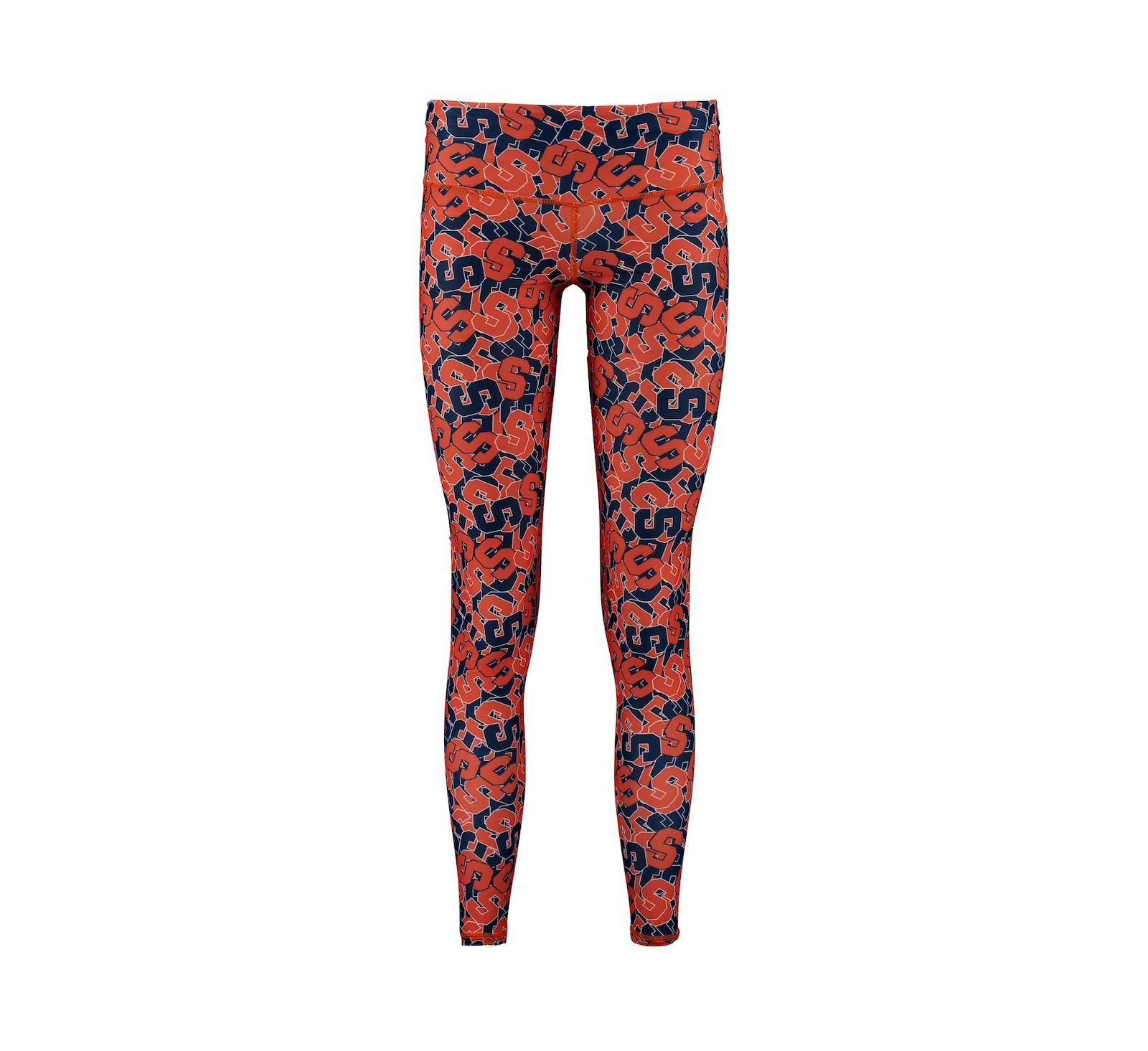 Women's ZooZatz Multi Syracuse Orange Stacked Mascot Leggings