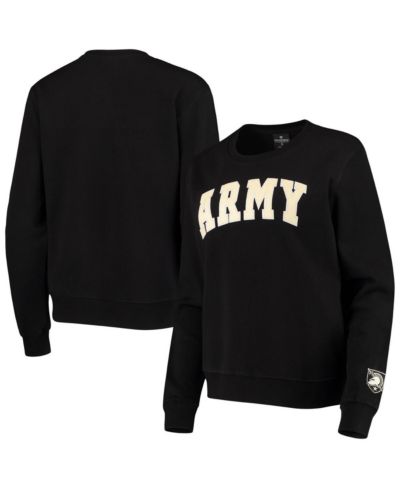 Women's Colosseum Black Army Black Knights Campanile Pullover Sweatshirt