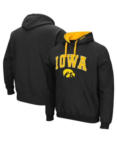 Мужское худи-пуловер Colosseum Black Iowa Hawkeyes Big and Tall Arch & Logo 2.0