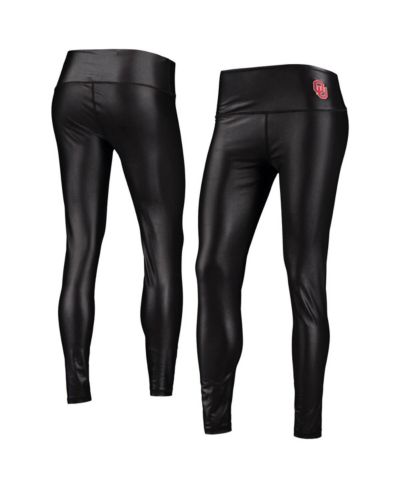 Женские леггинсы ZooZatz Black Oklahoma Sooners Shine Liquid